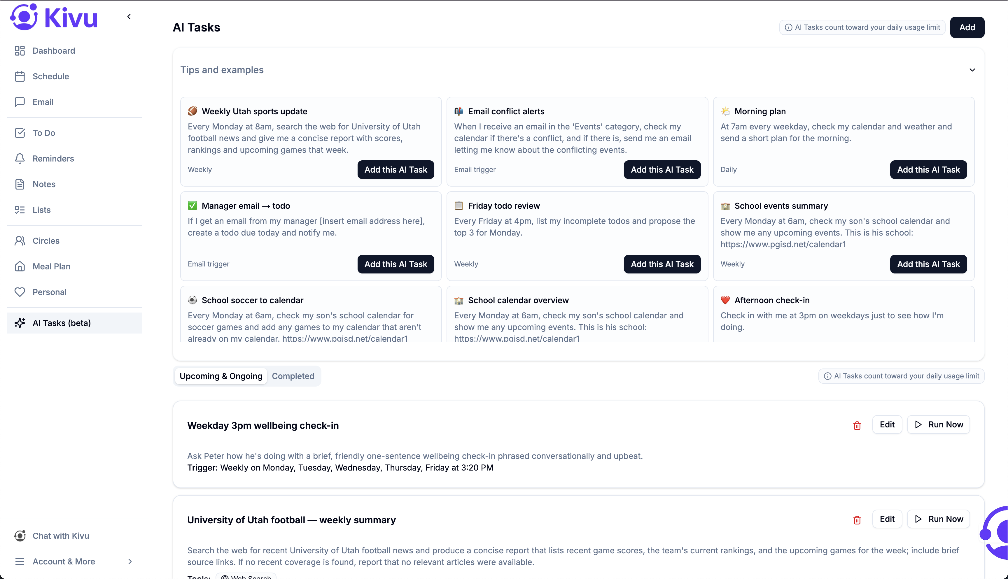 AI automation dashboard